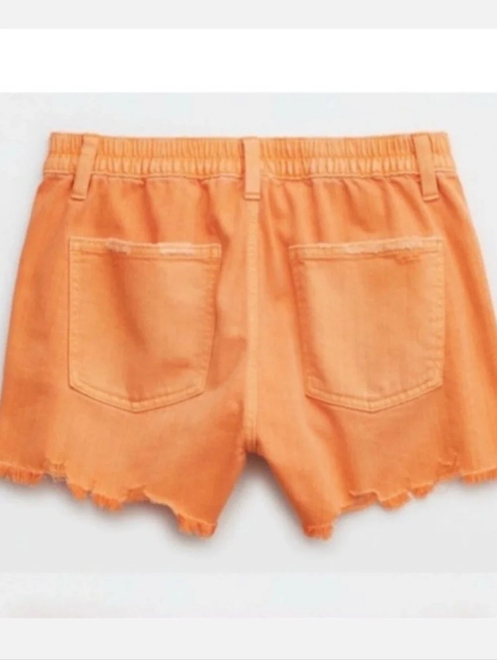 Aerie Daydream Denim Jean Shorts Orange ** Medium ** EUC!!!